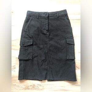 Wilfred Free Havasu Black Cargo Pencil Skirt Mid-Rise